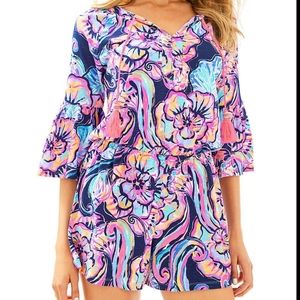 NWT Lilly Pulitzer Del Lago Romper sz M